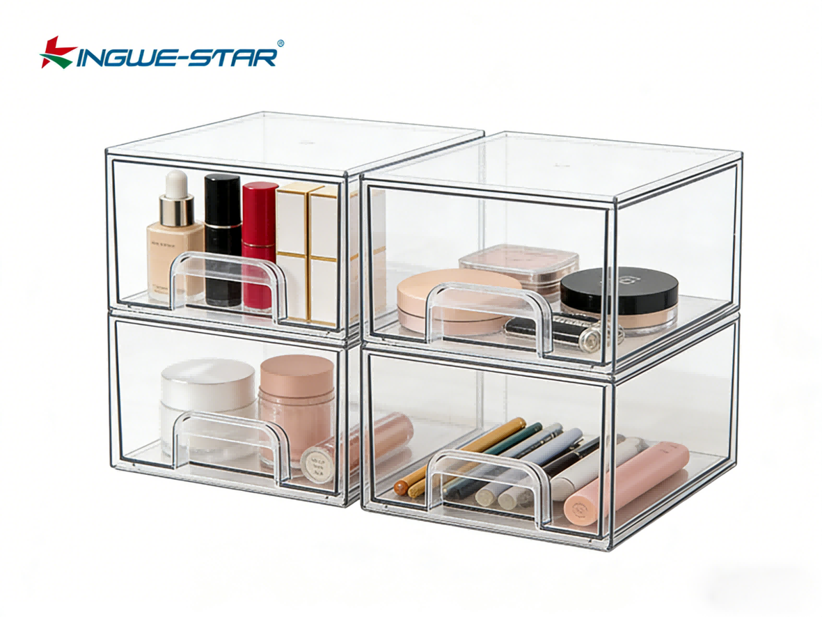 Clear Stackable Storage Drawers